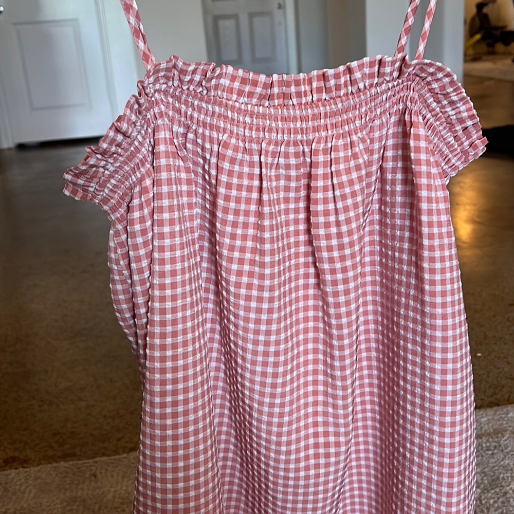 Pink Checkers casual dress. Wore only once